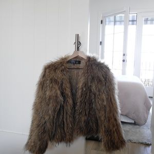 Meotine Racoon fur coat